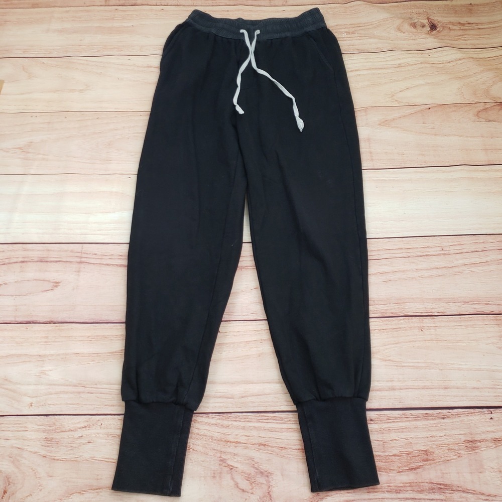 Black Icon Joggers Womens Large Black‎ Sweatpants Drawstring Pockets Casual